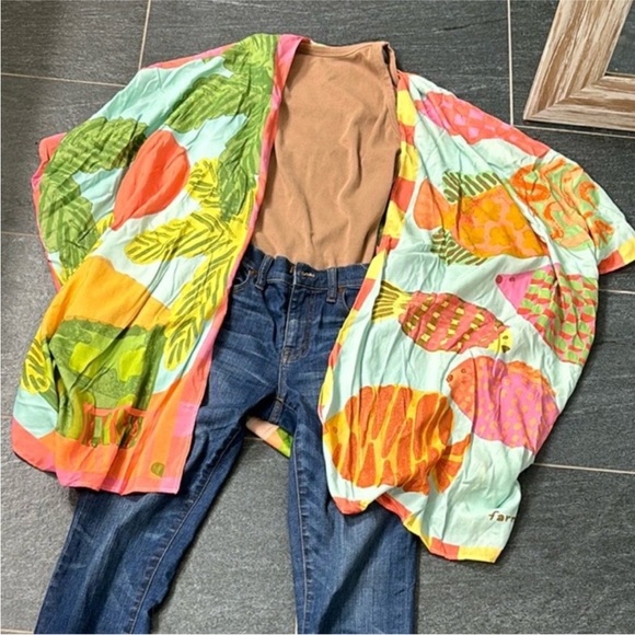 FarmRio Fish Kimono - Picture 1 of 9